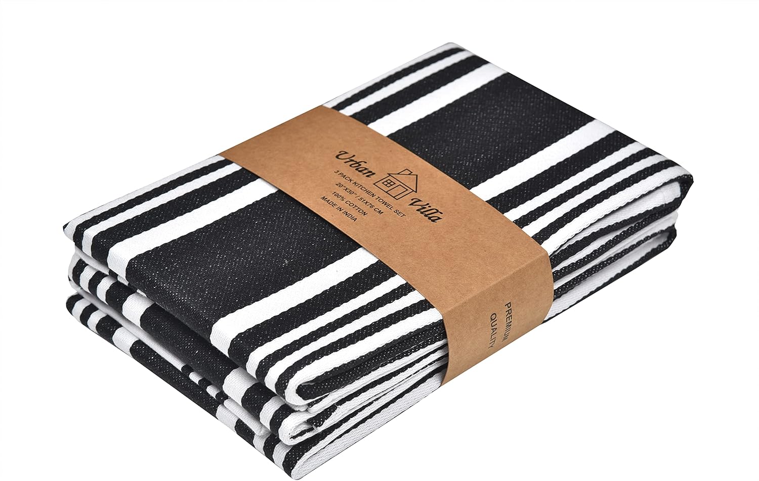 Urban Villa Toallas de cocina 100% algodón, paquete de 3, altamente absorbentes, de secado rápido, súper suaves, de primera calidad, para cocina,