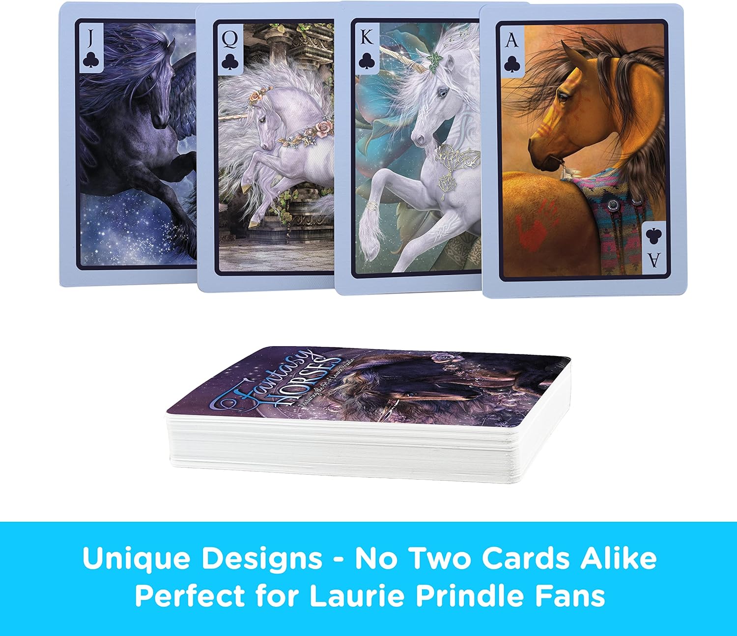AQUARIUS – Laurie Prindle- Caballos de fantasía jugando a las cartas