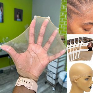 BEEOS SKINLIKE – Gorras de peluca real HD, 10 piezas ultrafinas invisibles y transpirables, elásticas, para mujer, peluca frontal de encaje BEEOS SKINLIKE – Gorras de peluca real HD, 10 piezas ultrafinas invisibles y transpirables, elásticas, para mujer, peluca frontal de encaje