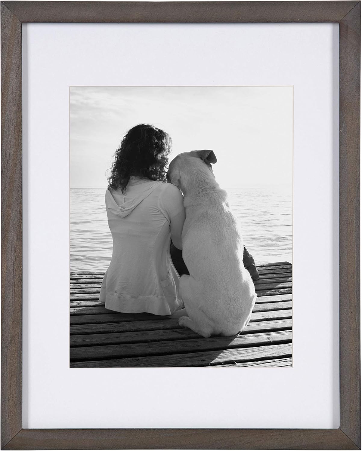 DesignOvation – Juego de marcos de fotos personalizables en madera