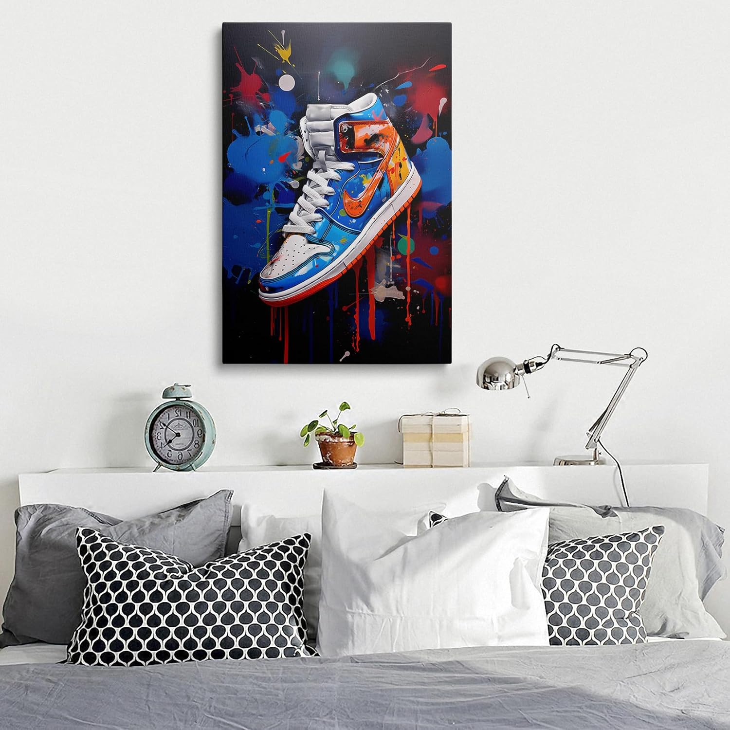 Lienzo enmarcado de moda con graffiti Banksy Pop, arte de pared, gimnasio, decoración deportiva, póster para sala de estar, dormitorio, oficina en