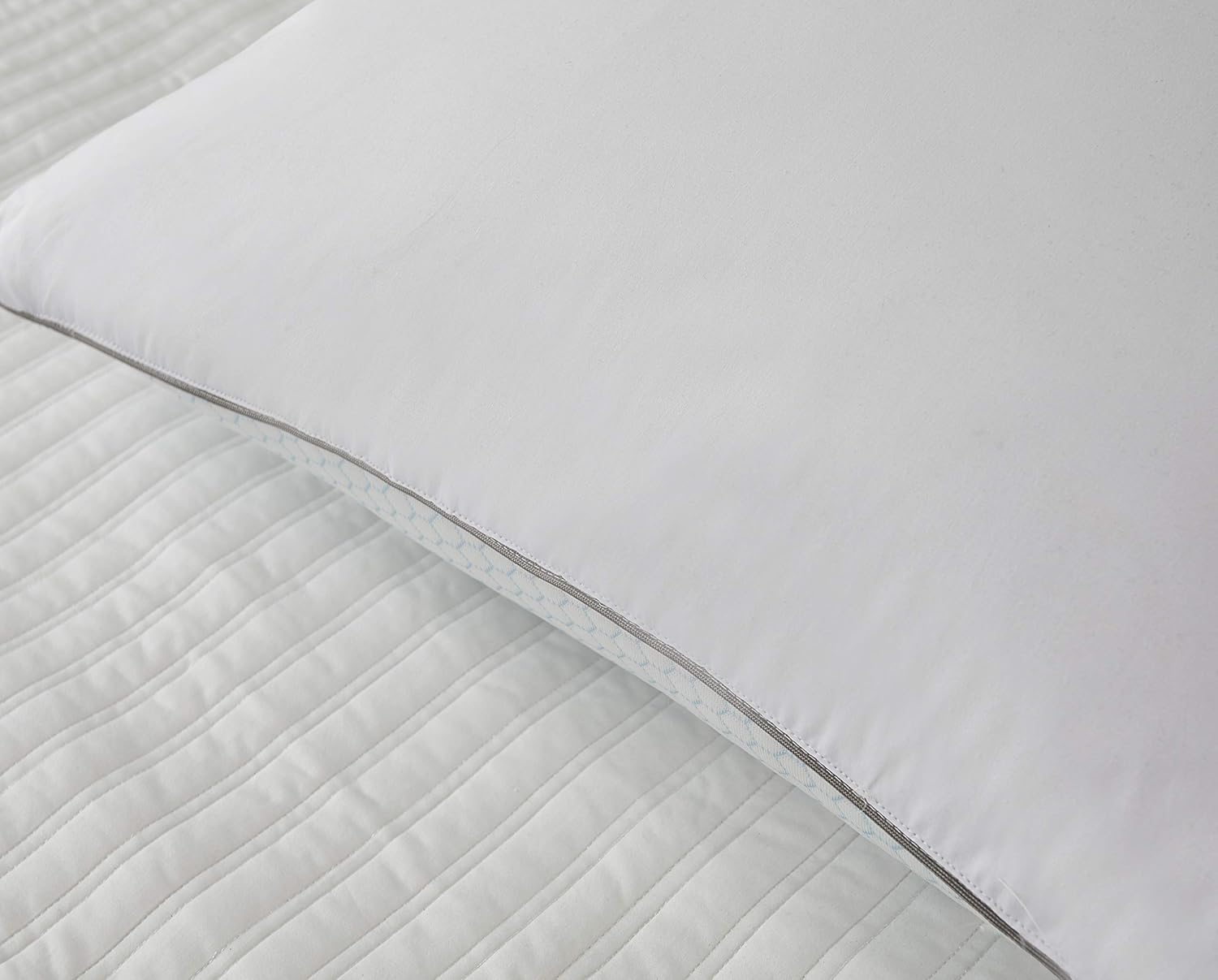 kathy ireland Almohadas de cama de plumas de ganso blanco de 233 hilos para verano, invierno (2 unidades), tamaño King