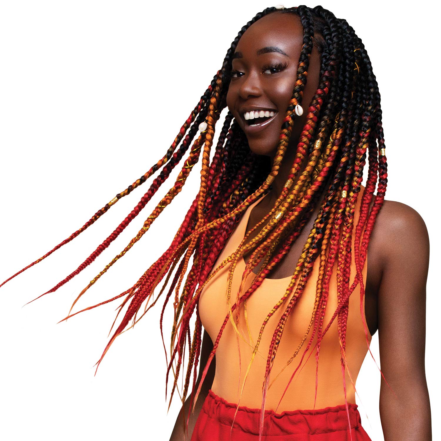 Outre – Trenzas de pelo sintético preestiradas Babe de 54 pulgadas (paquete de 5, OMHON)
