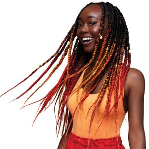 Outre – Trenzas de pelo sintético preestiradas Babe de 54 pulgadas (paquete de 5, OMHON) Outre – Trenzas de pelo sintético preestiradas Babe de 54 pulgadas (paquete de 5, OMHON)