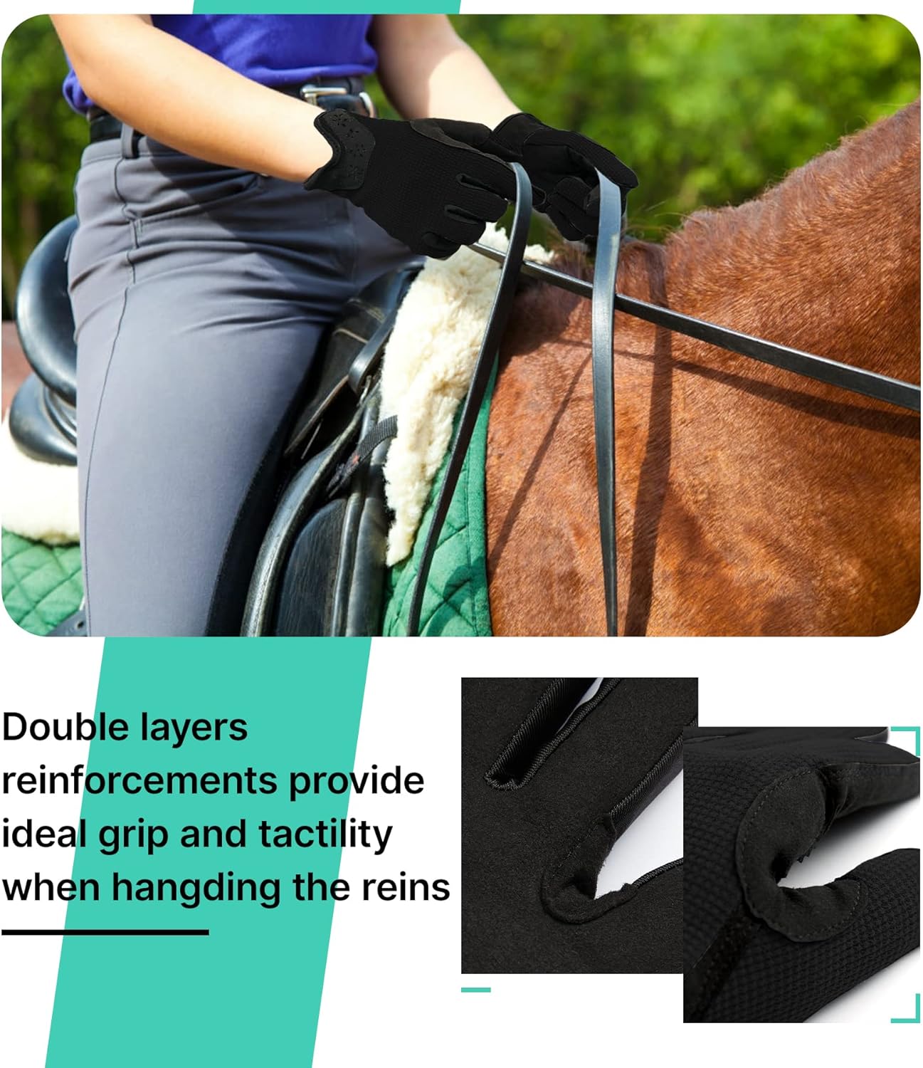Thapower Guantes de equitación para mujer, guantes de equitación de invierno, guantes de equitación para mujer, jóvenes, niñas, para exteriores, con
