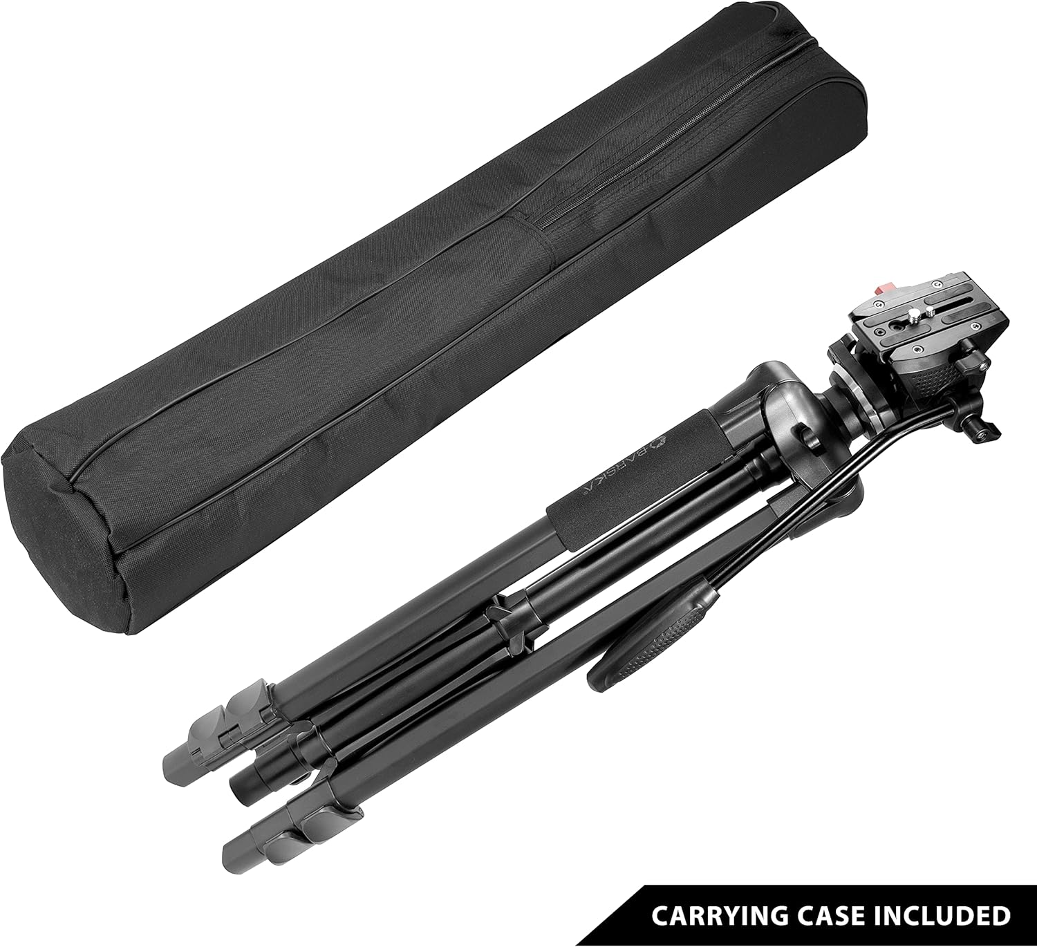 Barska AF13650 Trípode profesional con cabezal fluido y estuche de transporte para detectar visores, binoculares, cámaras, etc