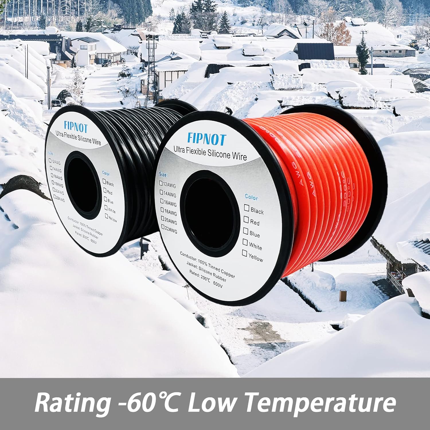 Cable de silicona calibre 14 AWG  Bobina negra de 100 pies, alambre de cobre estañado trenzado de 14 AWG extra flexible de 392.0 F 600 V
