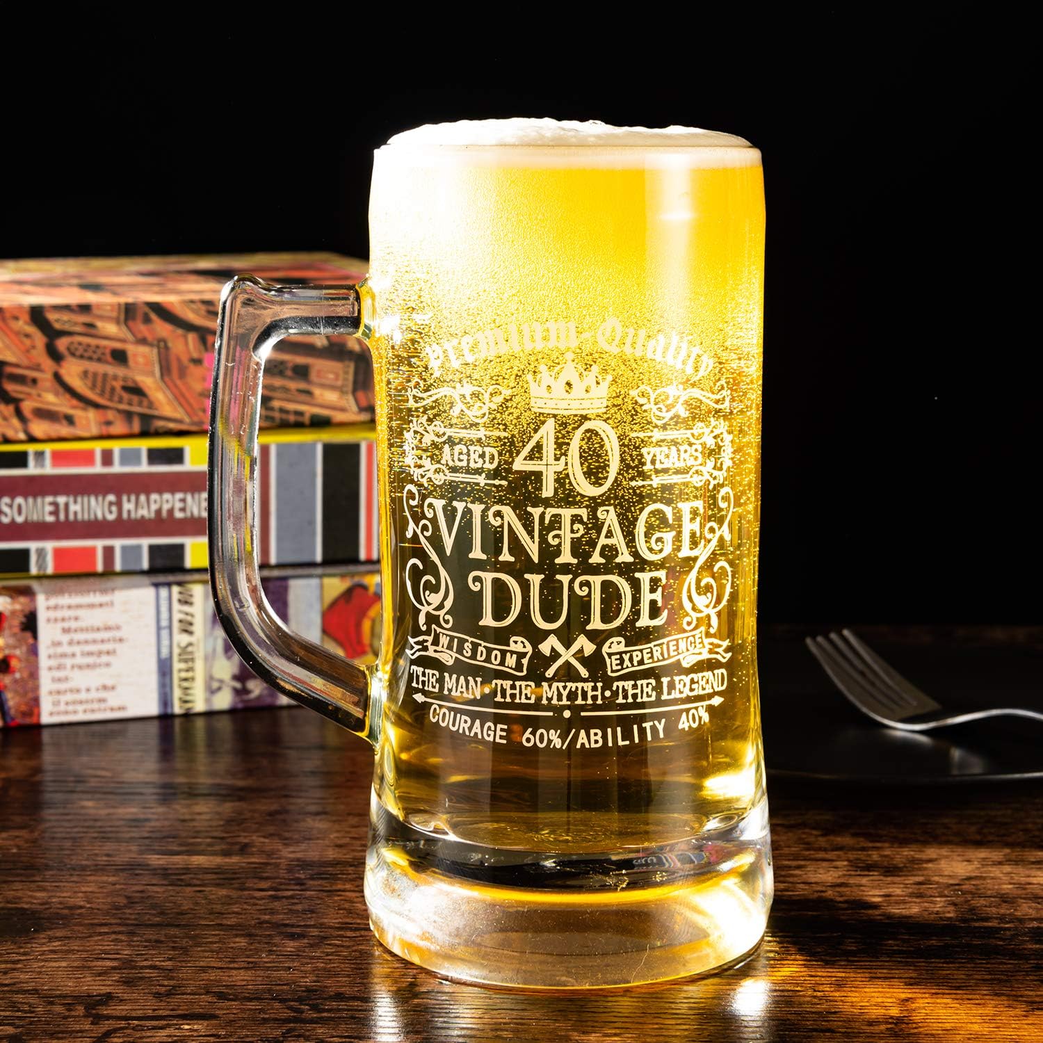 Crisky Taza de cerveza vintage de 60 cumpleaños para hombres de 60 años, regalo de 21 onzas, vaso de cerveza de cumpleaños para él, marido, padre,