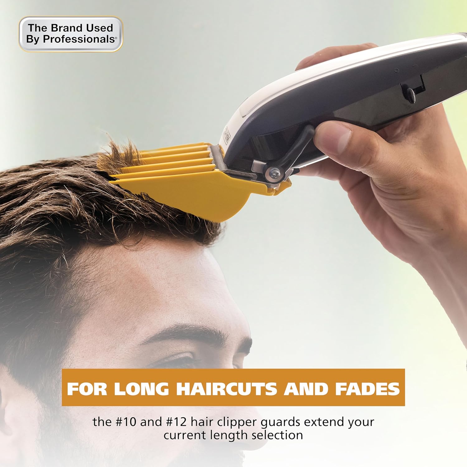 WAHL Juego de cortapelos genuino de ajuste seguro para estilos de cabello largo y decoloraciones, 2 peines guía de cortapelos de tamaño completo