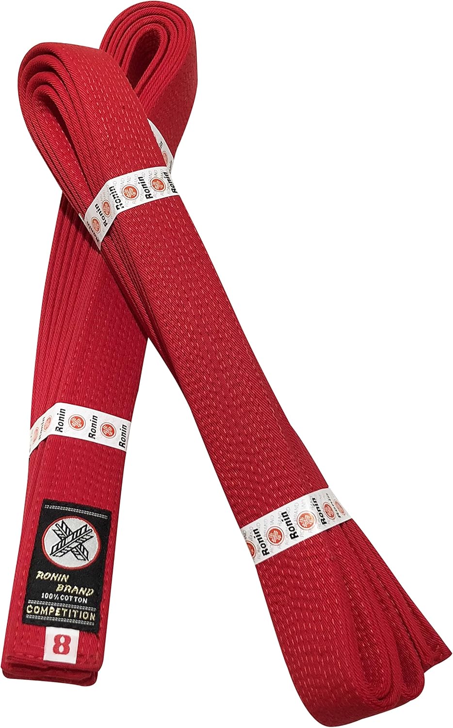 Ronin Deluxe – Cinturón de algodón rojo  Cinturón maestro para karate, Tae Kwon Do, Judo, Jiu-Jitsu artes marciales