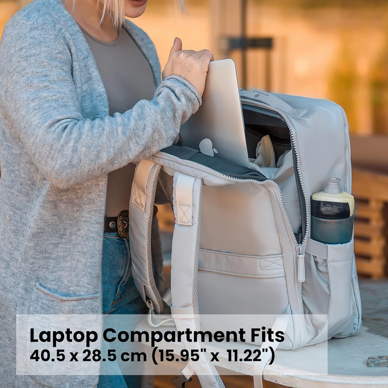 Nordace Laval – Mochila para laptop con puerto de carga USB, resistente al agua, mochila diaria para laptop para negocios y trabajo, 15.6 pulgadas,