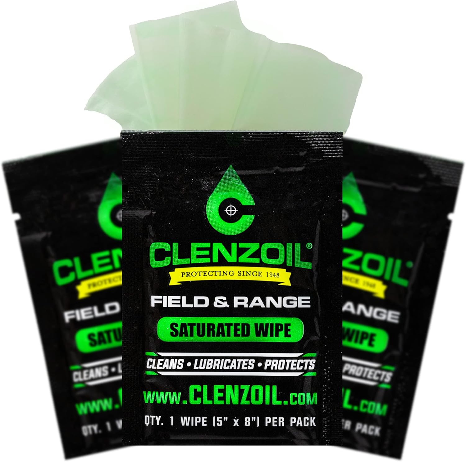 CLENZOIL Field & Range – Paquetes de toallitas de aceite saturadas de un solo uso  Toallitas CLP individuales  Aceite de limpieza de pistola de un