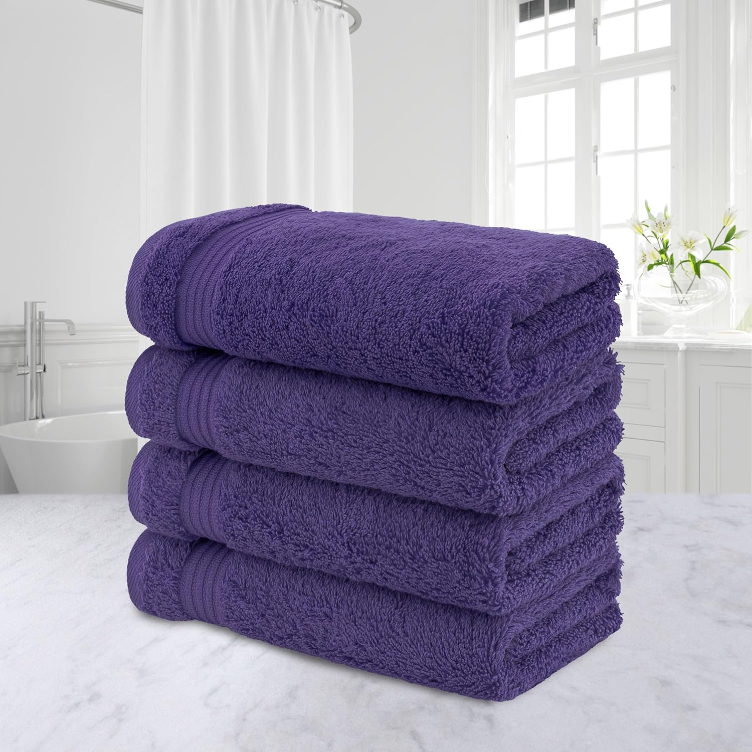 Juego de 4 toallas de mano para baño, 100% algodón, juego de toallas de mano turcas Clearance Prime, toallas de mano de secado suave, toallas de