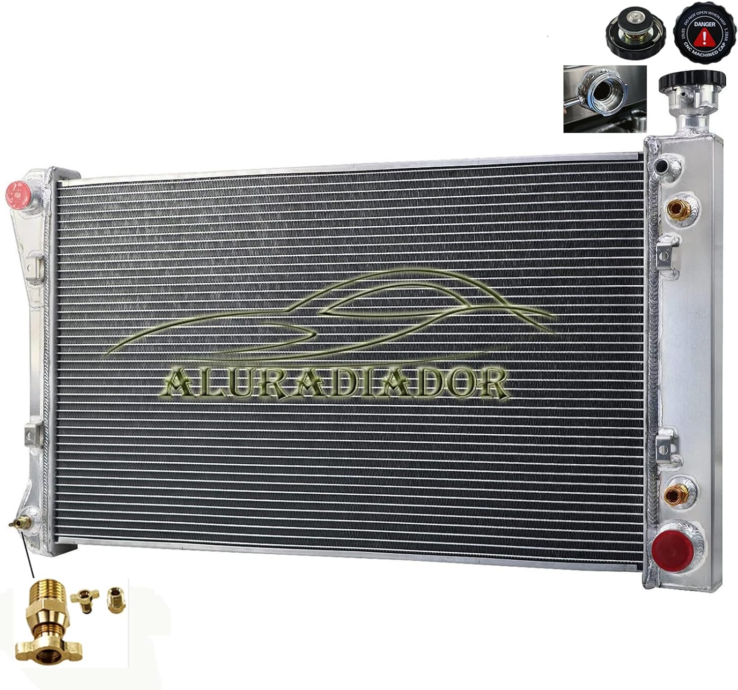AluRadiador Radiador de aluminio para ChevyGMC C1500 C2500 C3500 K1500 K1500 K2500 K3500 P30 P3500 5.0L 5.7L V8 4.3L V6 Gas Cheyenne Silverado
