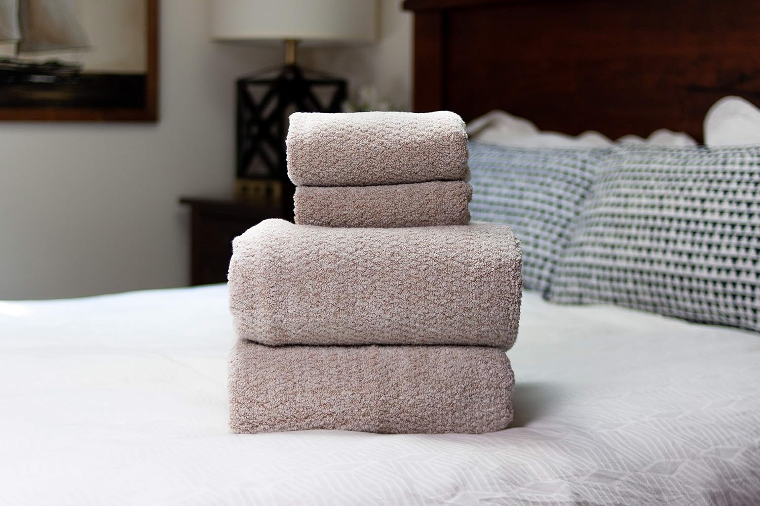 Everplush– Toalla de baño de Jacquard diamante