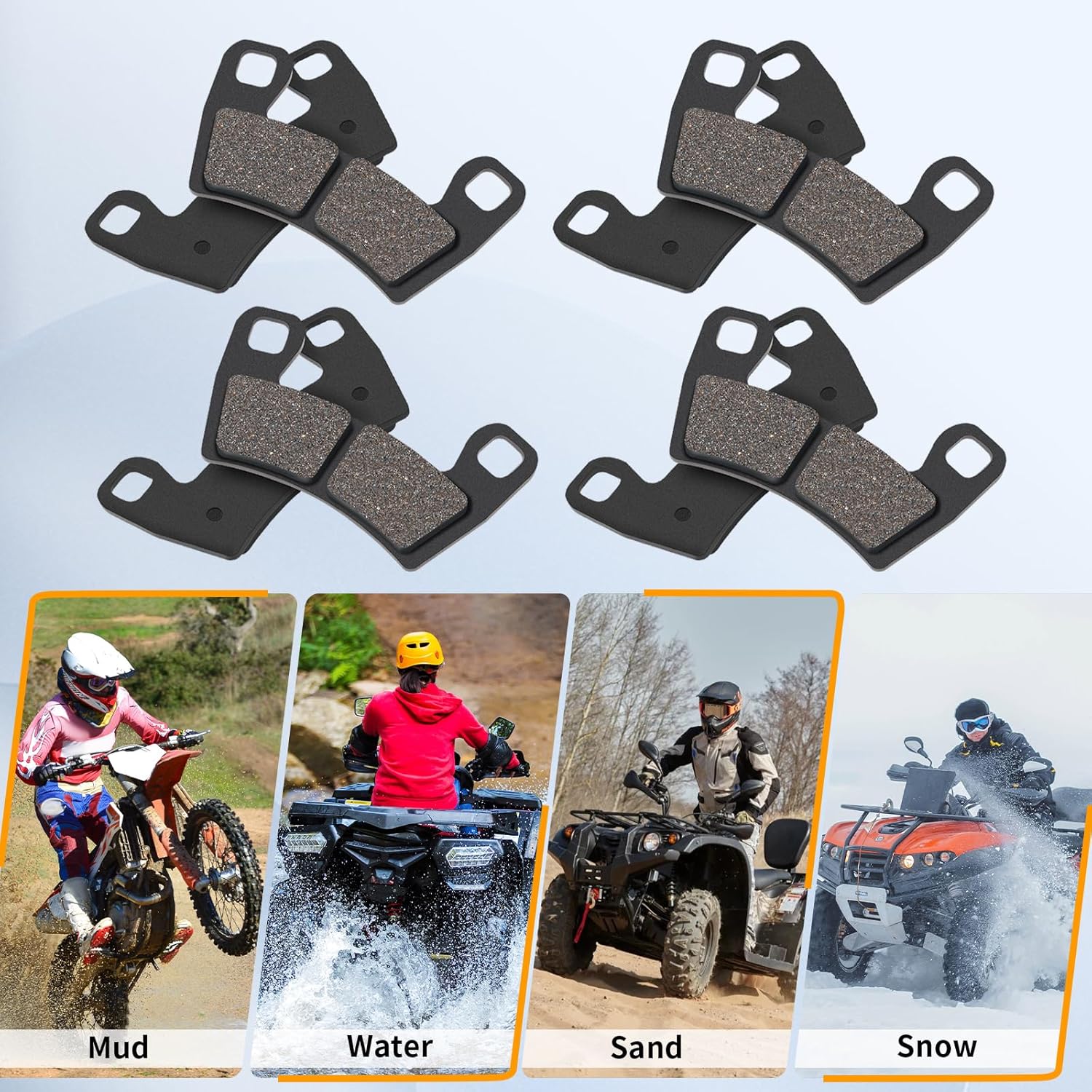 Pastillas de freno traseras compatibles con Polaris RZR 570LE Trail EPS RZR 900EPS PremiumXC Edition EPSRZR S 900 General 4 1000 EPSGeneral 1000 EPS