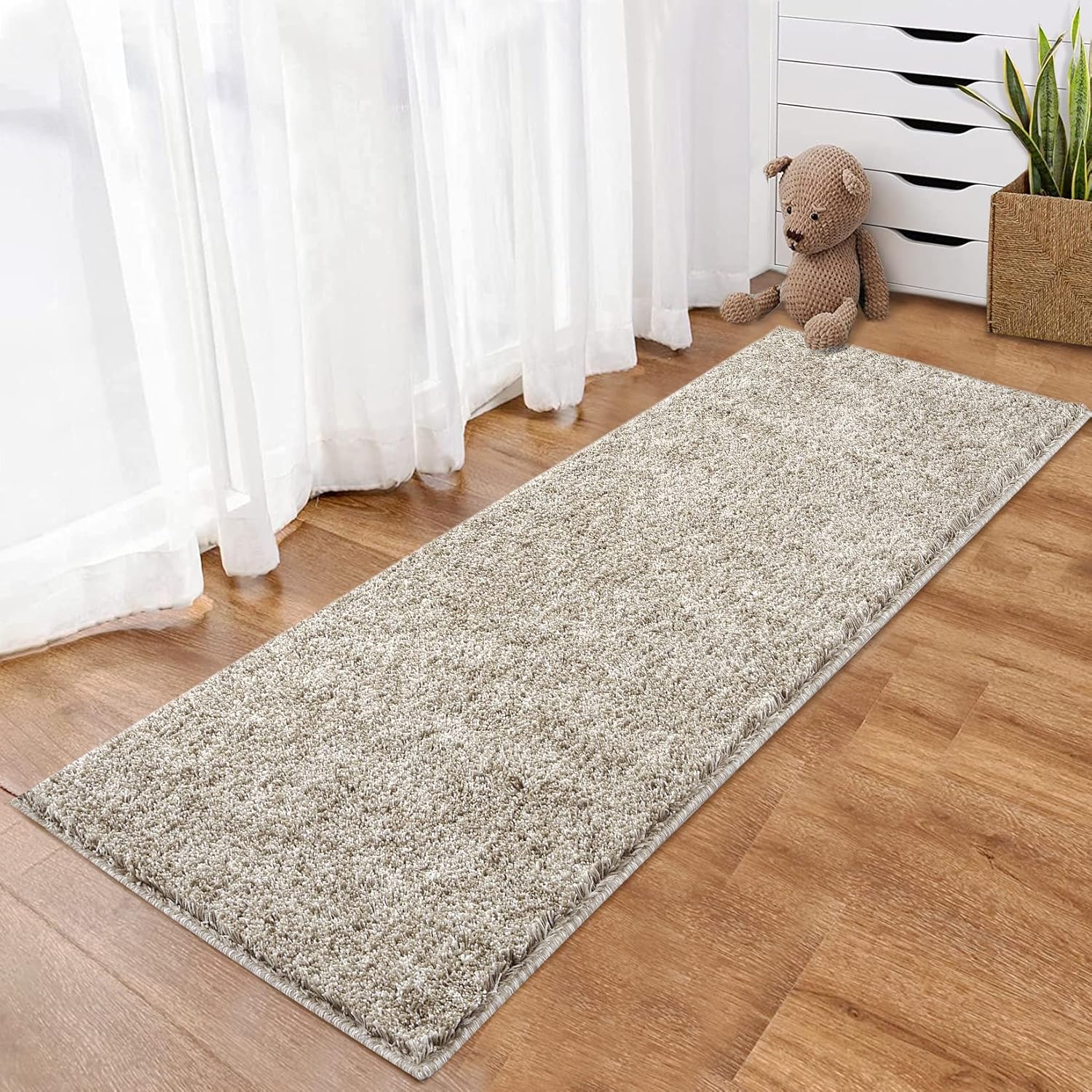 WESTLOOM Alfombra de pasillo de 2 x 6 pies, alfombra de pelo de alta calidad, antideslizante, no desprende pelusa, alfombra gruesa para sala de