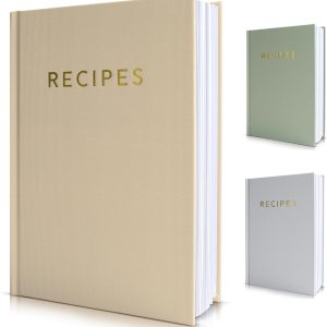 ZICOTO Libro de recetas estético en blanco con cubierta impermeable, el cuaderno de recetas perfecto para escribir en tus propias recetas, libro de ZICOTO Libro de recetas estético en blanco con cubierta impermeable, el cuaderno de recetas perfecto para escribir en tus propias recetas, libro de