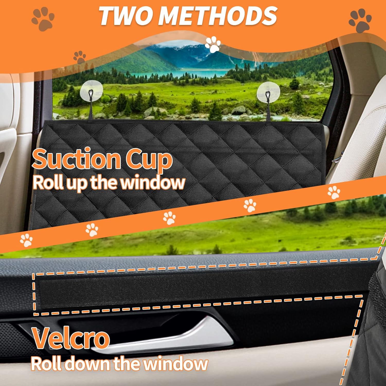 SuplutuX Protector de puerta de automóvil contra arañazos de perros, 2 protectores de puerta de vehículo para perros, cubierta de puerta de