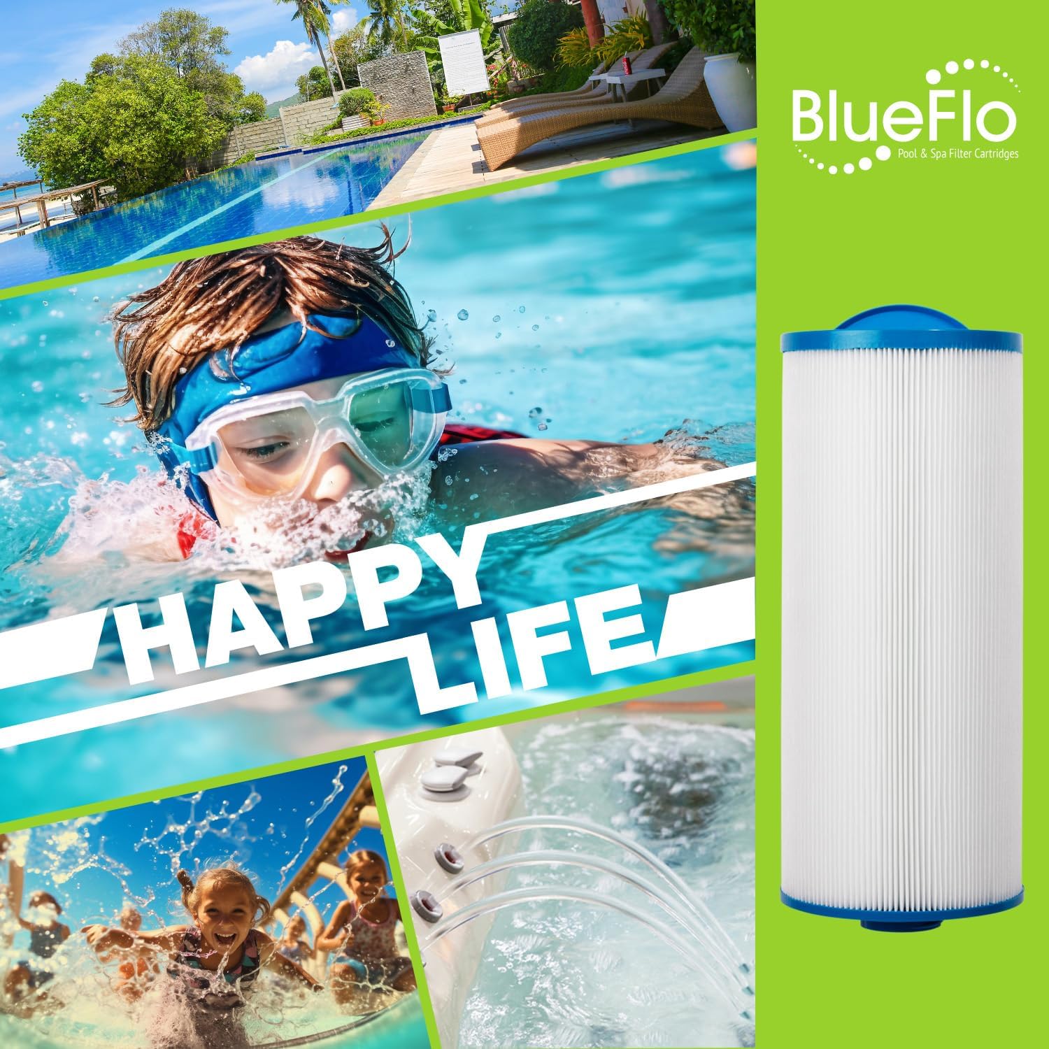 Cartucho de filtro de spa de repuesto para filtro de bañera de hidromasaje Unicel 6CH-961, PAS-1342, PJW60TL, Filbur FC-2715, Jacuzzi J300,