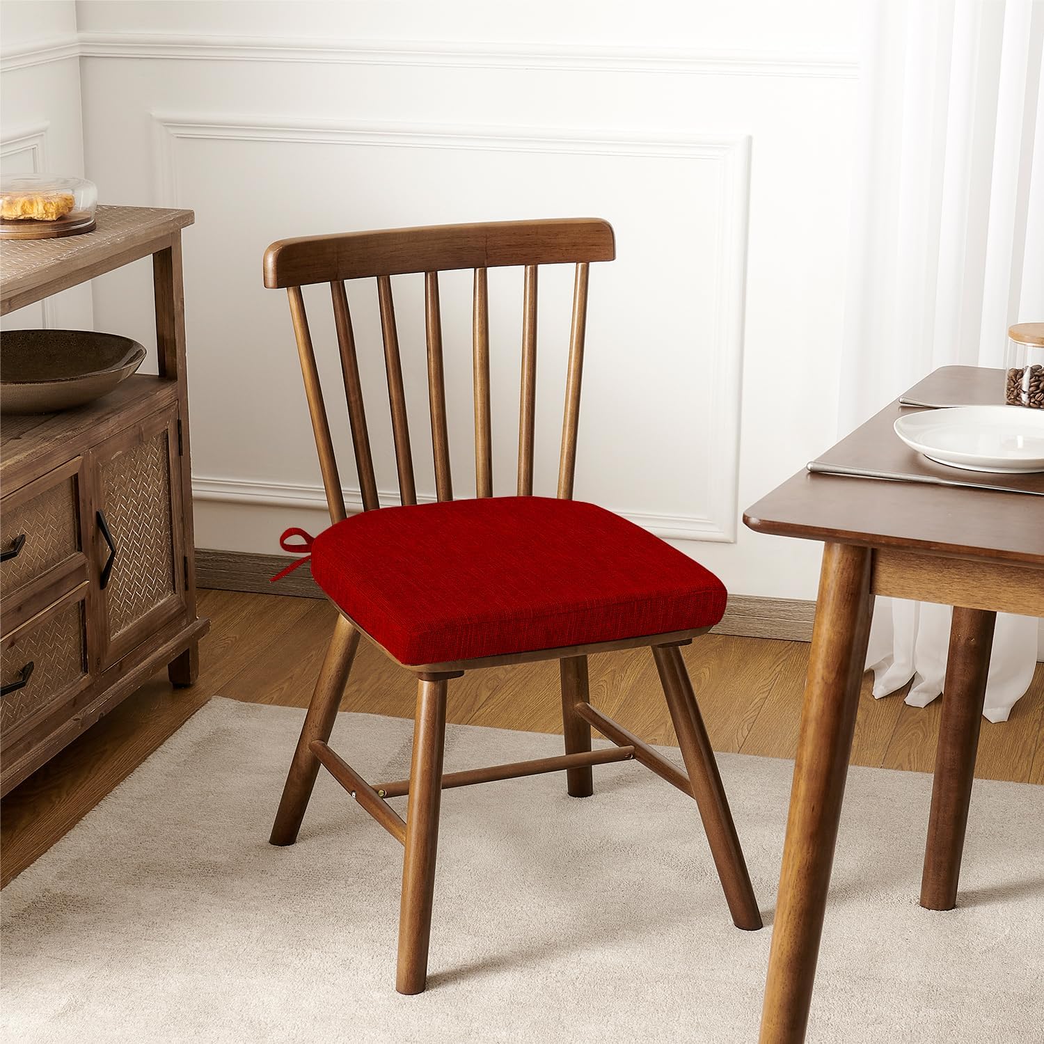 downluxe Cojines para sillas de interior para sillas de comedor, almohadillas de espuma viscoelástica texturizadas suaves y cómodas para sillas de