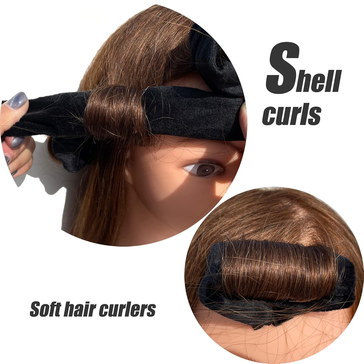 Aimin Hair Rizadores sin calor, rizadores de pelo de espuma suave para dormir, rizadores de cabello satinado sin calor para cabello largo, rodillos