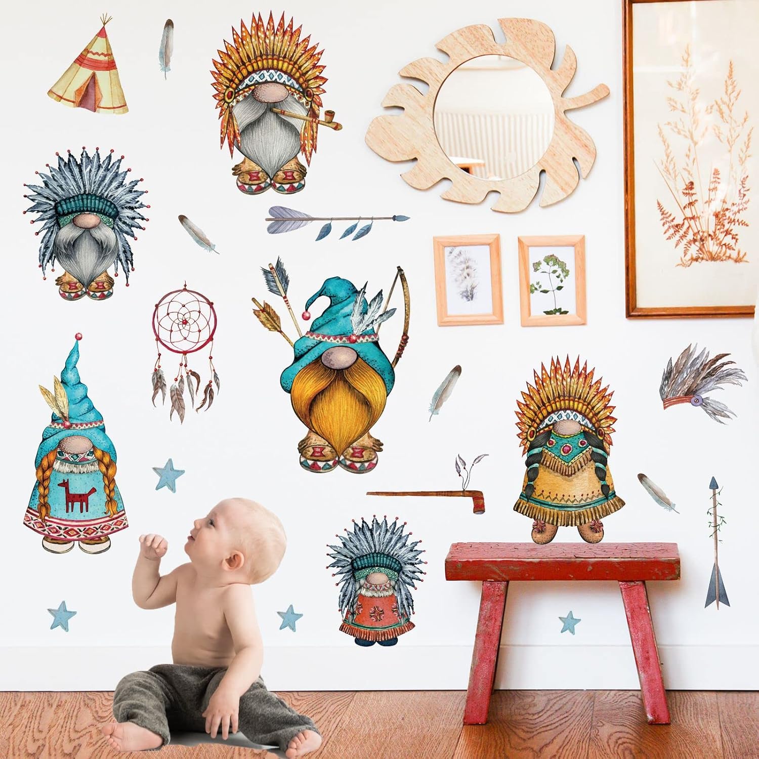 9 hojas de calcomanías de verano Gonme para ventana, decoraciones de pared de doble cara, lindas calcomanías de playa de Hawaii, calcomanías de