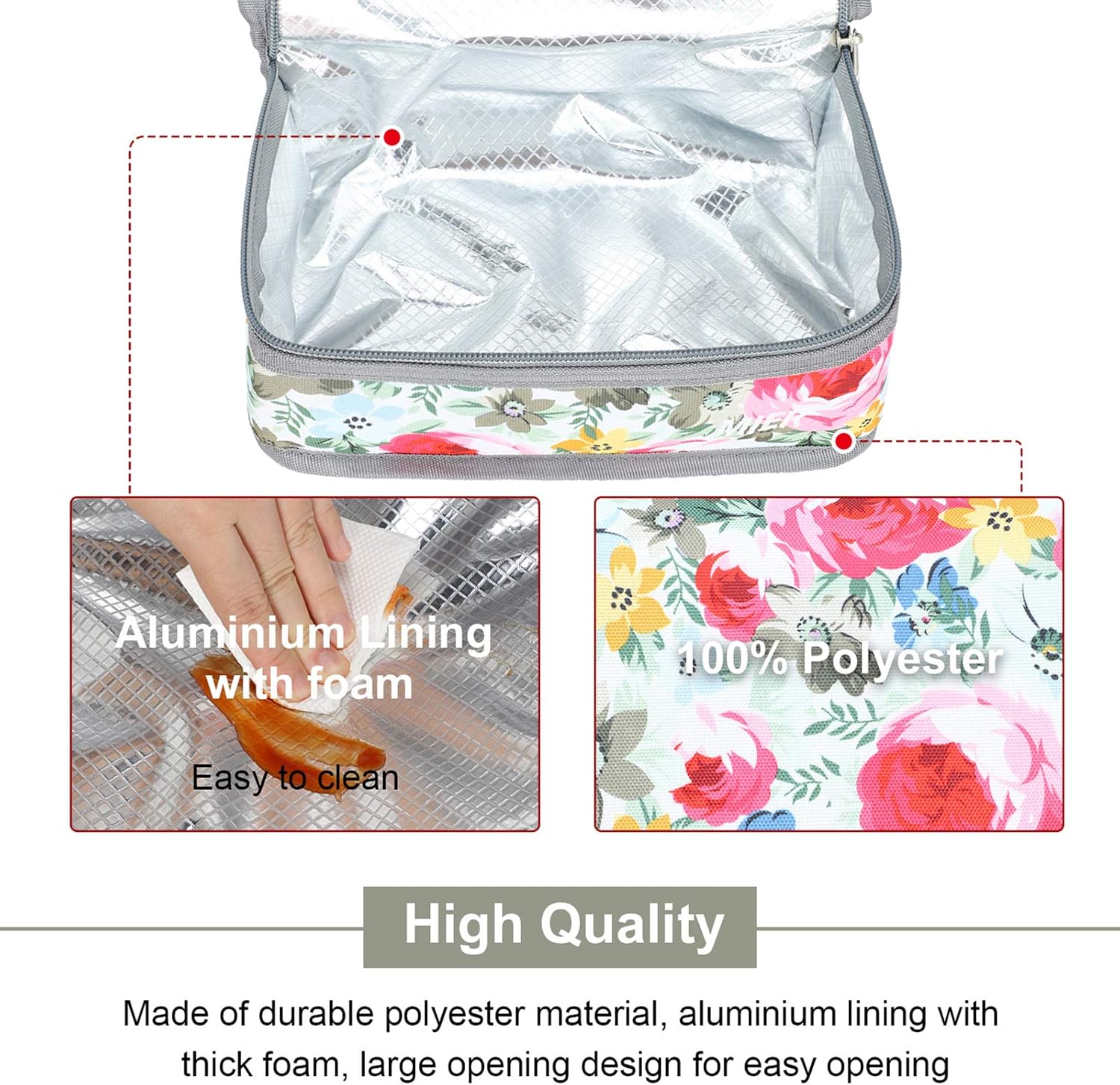 MIER – Lonchera portátil, bolsa estilo hielera para almacenamiento de comida, térmica con aislamiento, lonchera.