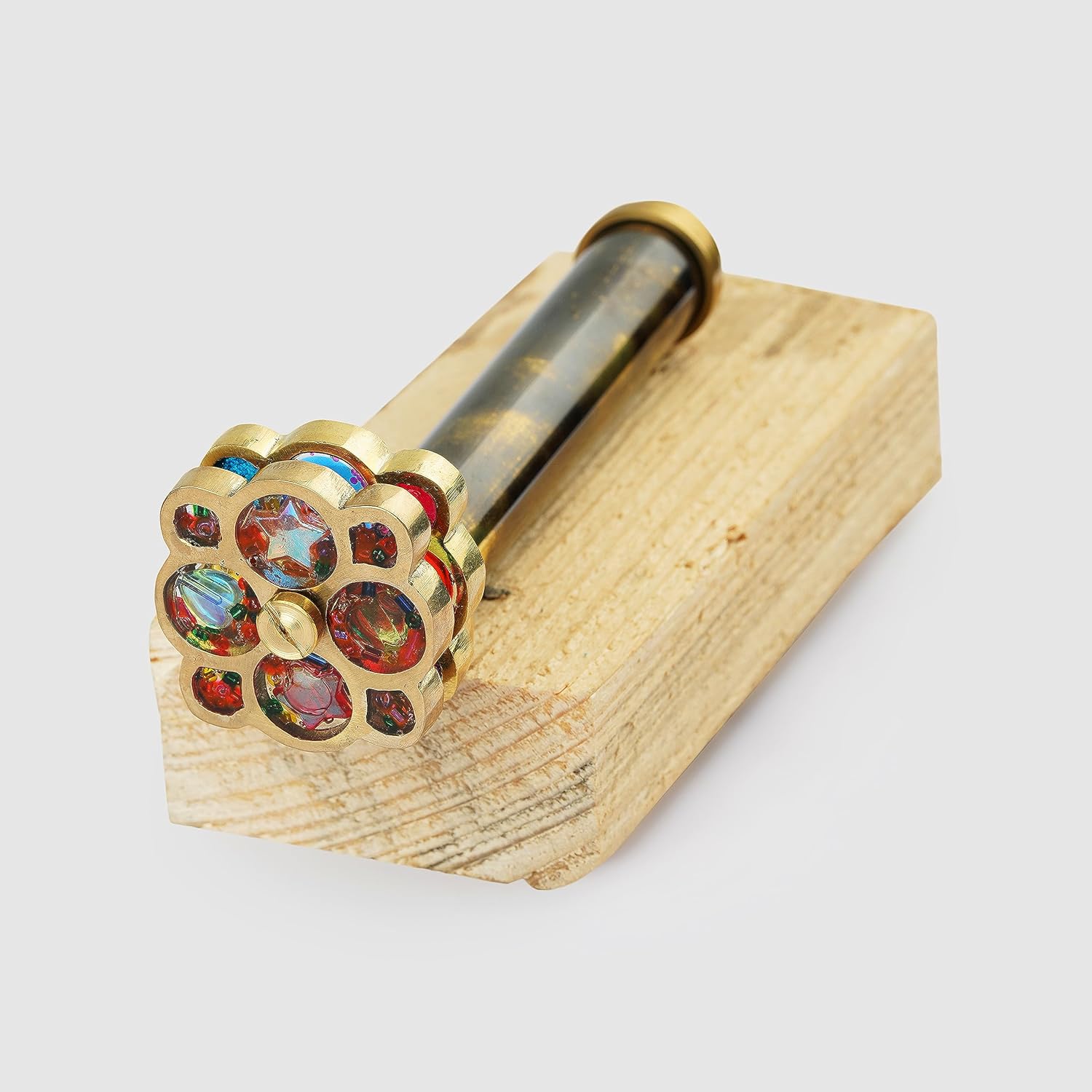Caleidoscopio de latón hecho a mano, diseño antiguo vintage, lente de espejo 3D, para niños y adultos, patrones fascinantes, infinitas ocasiones de
