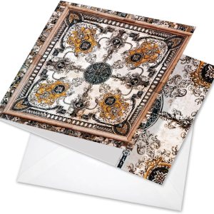 The Best Card Company – 1 tarjeta en blanco para todas las ocasiones (4.8 x 6.6 pulgadas) – Tarjeta de notas vintage con sobre – Azulejos antiguos The Best Card Company – 1 tarjeta en blanco para todas las ocasiones (4.8 x 6.6 pulgadas) – Tarjeta de notas vintage con sobre – Azulejos antiguos
