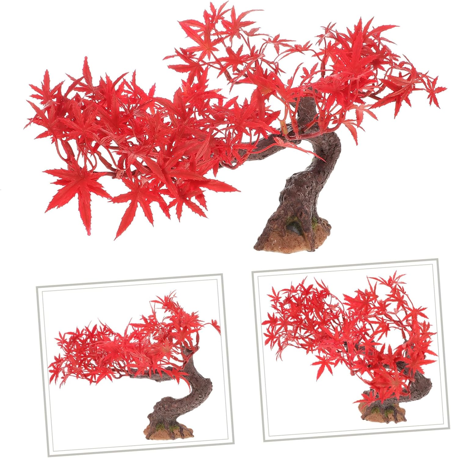 DOITOOL Plantas de micro paisaje, plantas en maceta, decoración artificial, planta de interior, planta de bonsái sintética, planta de escritorio,