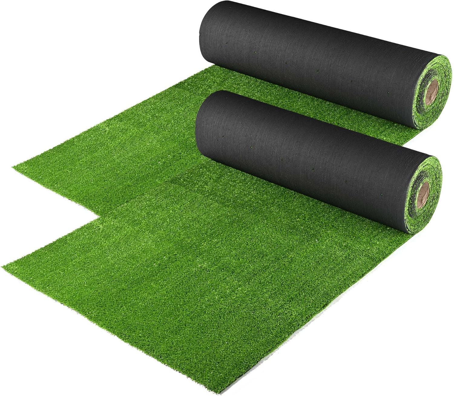 Yescom Rollo de césped artificial de 65 x 6.6 pies (paquete de 2 unidades de 65 x 3.3 pies), gran decoración falsa para patio trasero, césped al