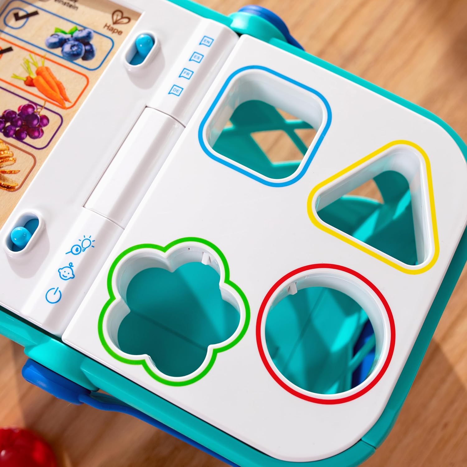 Baby Einstein + Hape Magic Touch pretend to shop juguete, con sonidos reales y música, a partir de 9 meses