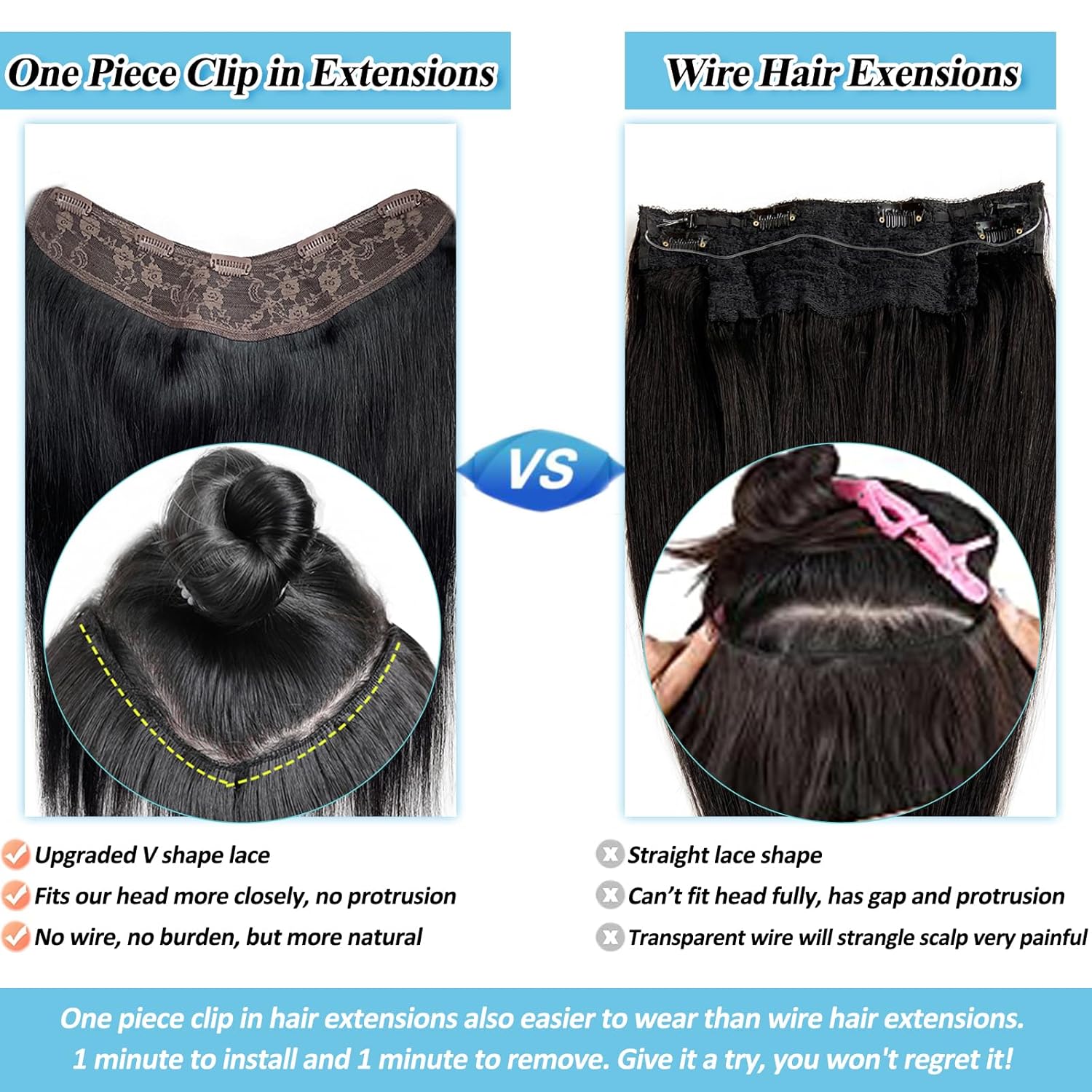 Extensiones de cabello humano real con clip, de una pieza, sin costuras, de color rubio beige a rubio platino, extensiones de cabello humano Remy de