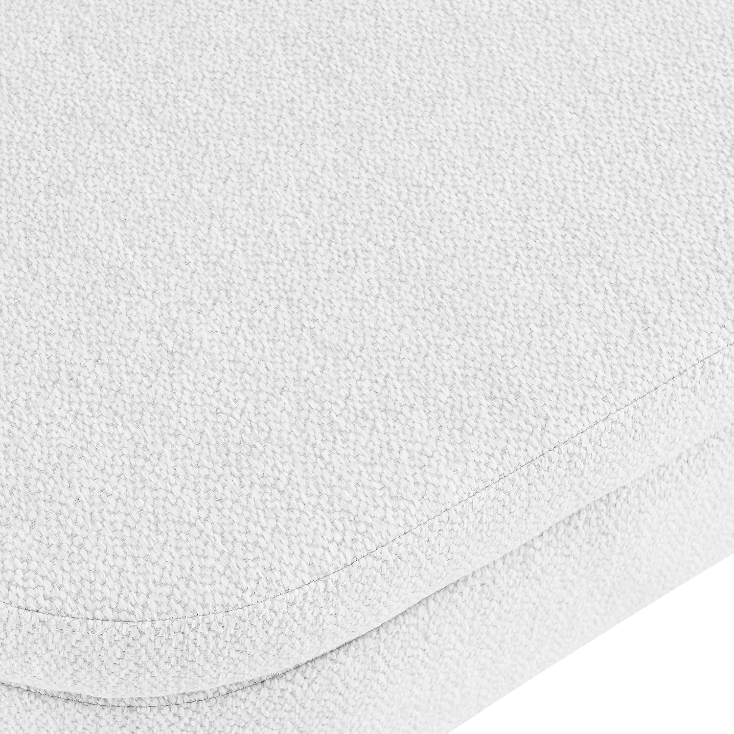Linen Upholstery Tufted Storage Bench Ottoman for End of Bed Home Entryway Living Space, Soft Padded Oval Storage&Bench Footstool with Rubber Wood