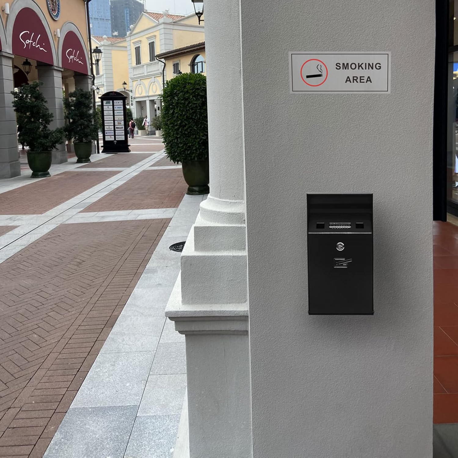ZhouDaShu Montaje en la pared al aire libre de cigarrillos receptical, extremo de cigarrillo puede para exteriores, eliminación de cigarrillos al