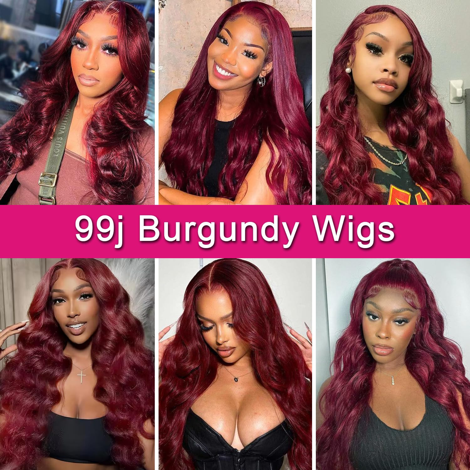Peluca de cabello humano ondulado con encaje frontal color borgoña 99J de 13 x 4, densidad del 150 %, pelucas de color rojo vino para mujeres,