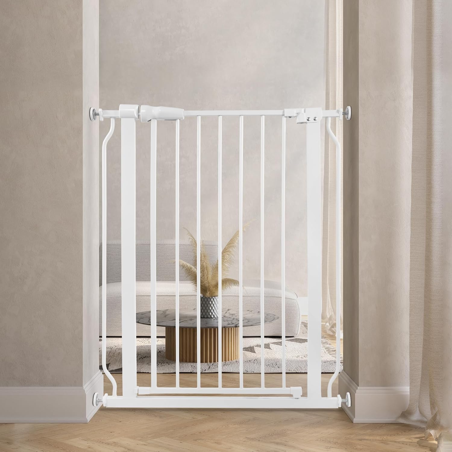 BalanceFrom Puerta de seguridad fácil de caminar para puertas y escaleras con funciones de cierre automáticomantenimiento, 36 pulgadas de alto, se