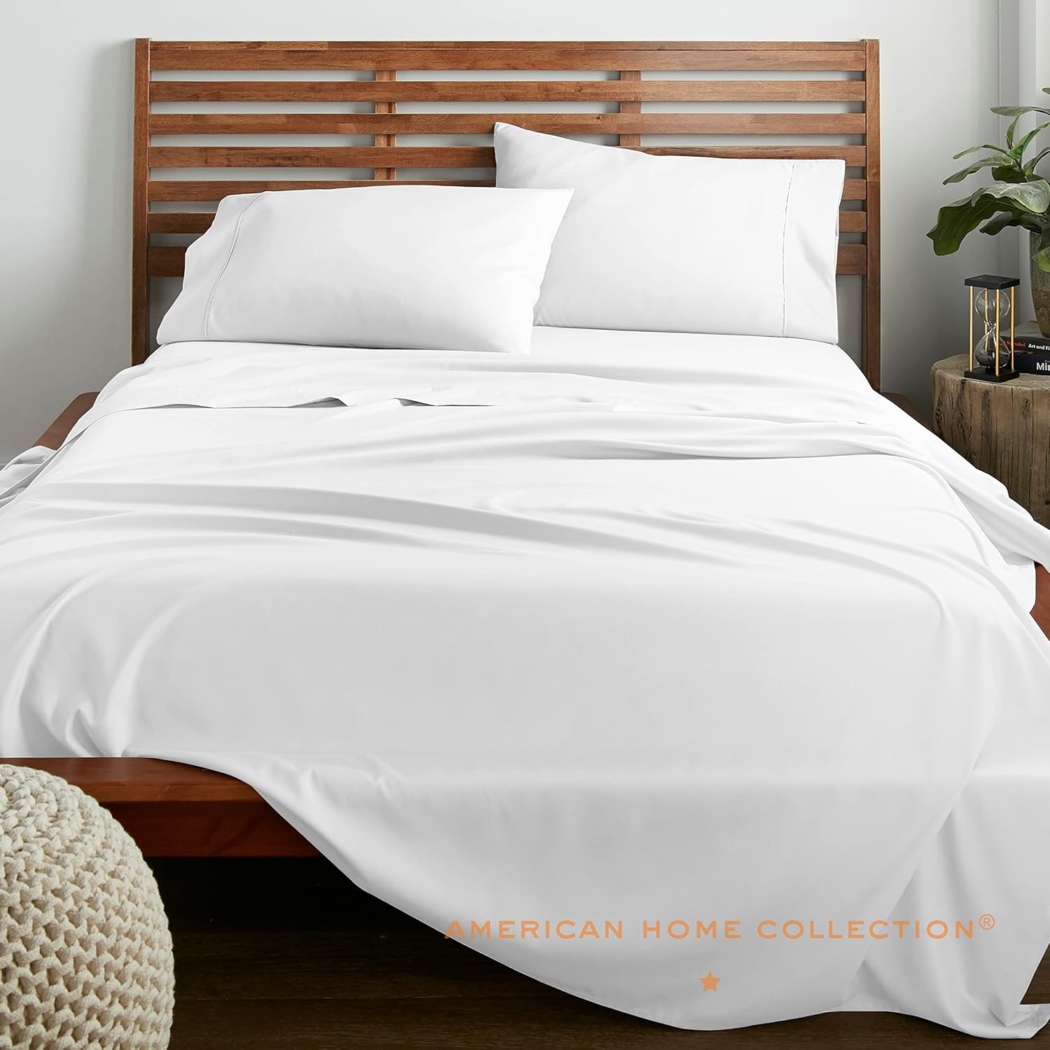 American Home Collection Juego de sábanas y fundas de almohada extra suaves de 3 piezas, transpirable, resistente a las arrugas, la decoloración y