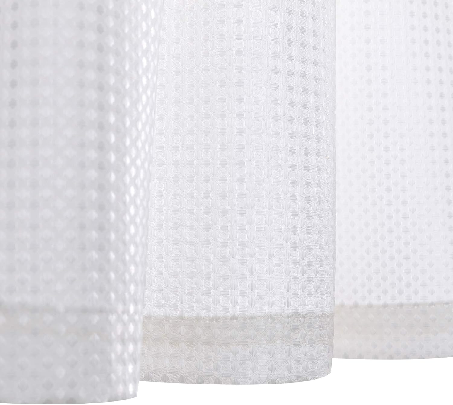 Lazzzy – Cortinas de niveles con textura y diseño de gofre, 1 par