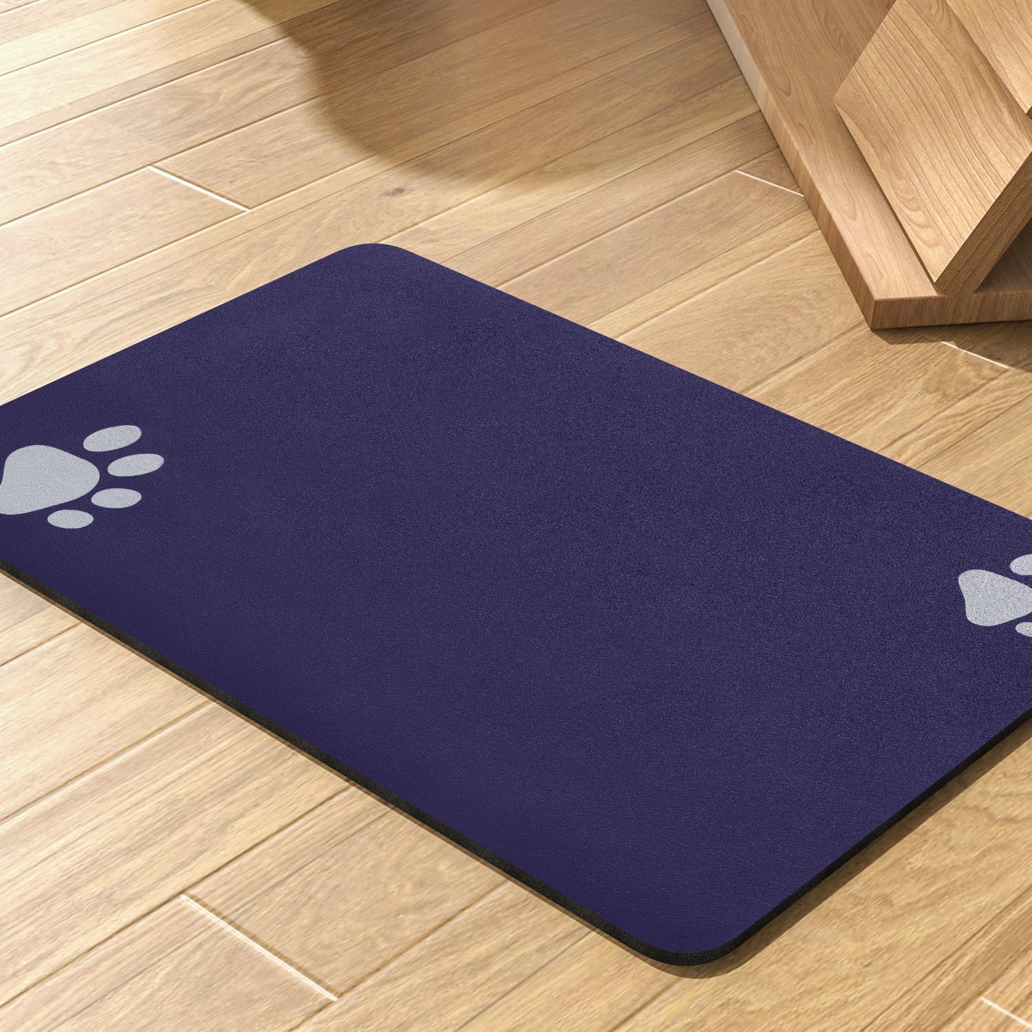 Tapete de alimentación para mascotas, tapete absorbente para alimentos y agua, sin manchas, de secado rápido, dispensador de agua para perros,