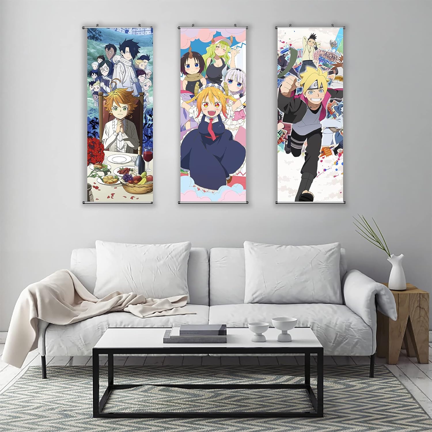 CosInStyle Póster de pergamino de anime  Impresiones de tela 39.4 in x 15.7 in  Regalo de temática de anime premium y artístico  Manga japonesa