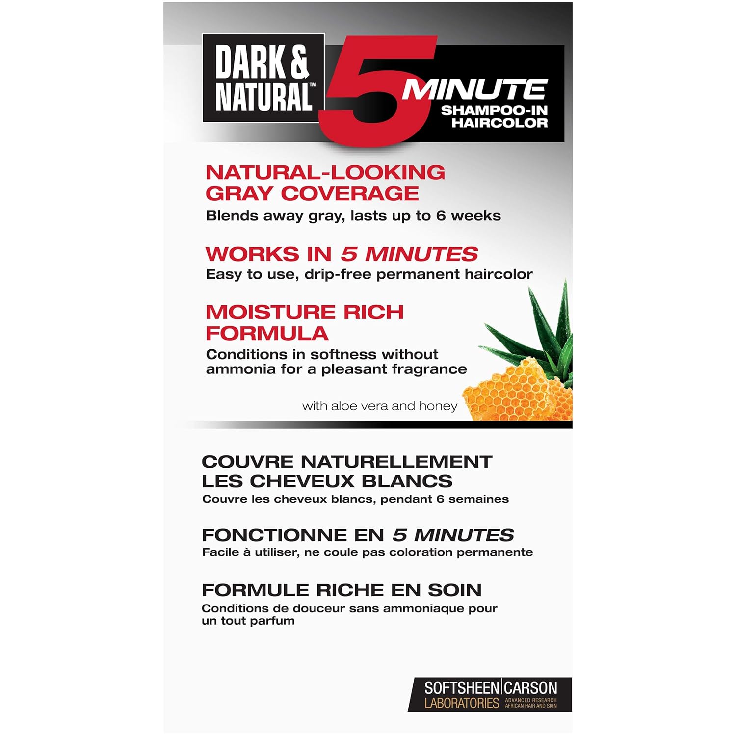 SoftSheen-Carson Tinte de cabello oscuro y natural para hombres 5 minutos, cobertura de canas de aspecto natural hasta 6 semanas, tinte permanente