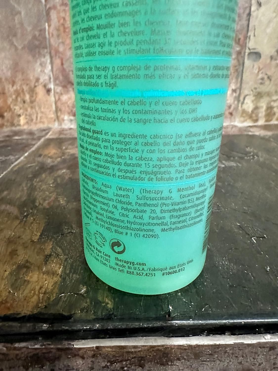 therapy-g antioxidante Champú paso 1(para entresacar o fino pelopara cabello tratado químicamente) 11.8fl oz12oz