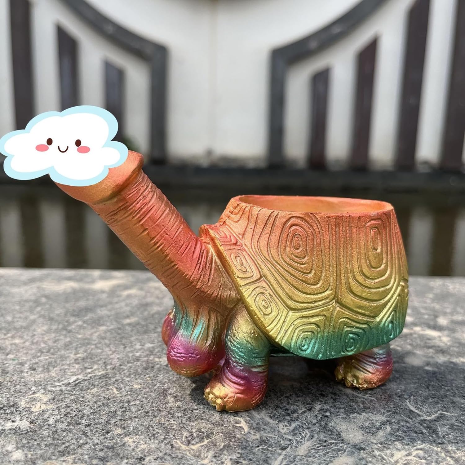 Macetero de tortuga, maceta de figuras de tortuga, maceta de tortuga, maceta de pene, macetas de jardín de resina para suculentas, maceta de bonsái,
