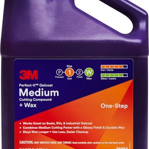 3M Perfect-It Gelcoat – Compuesto de corte medio + cera, 36107, 1 galón, proceso de un solo paso, P1500 y arañazos más finos, removedor de oxidación 3M Perfect-It Gelcoat – Compuesto de corte medio + cera, 36107, 1 galón, proceso de un solo paso, P1500 y arañazos más finos, removedor de oxidación