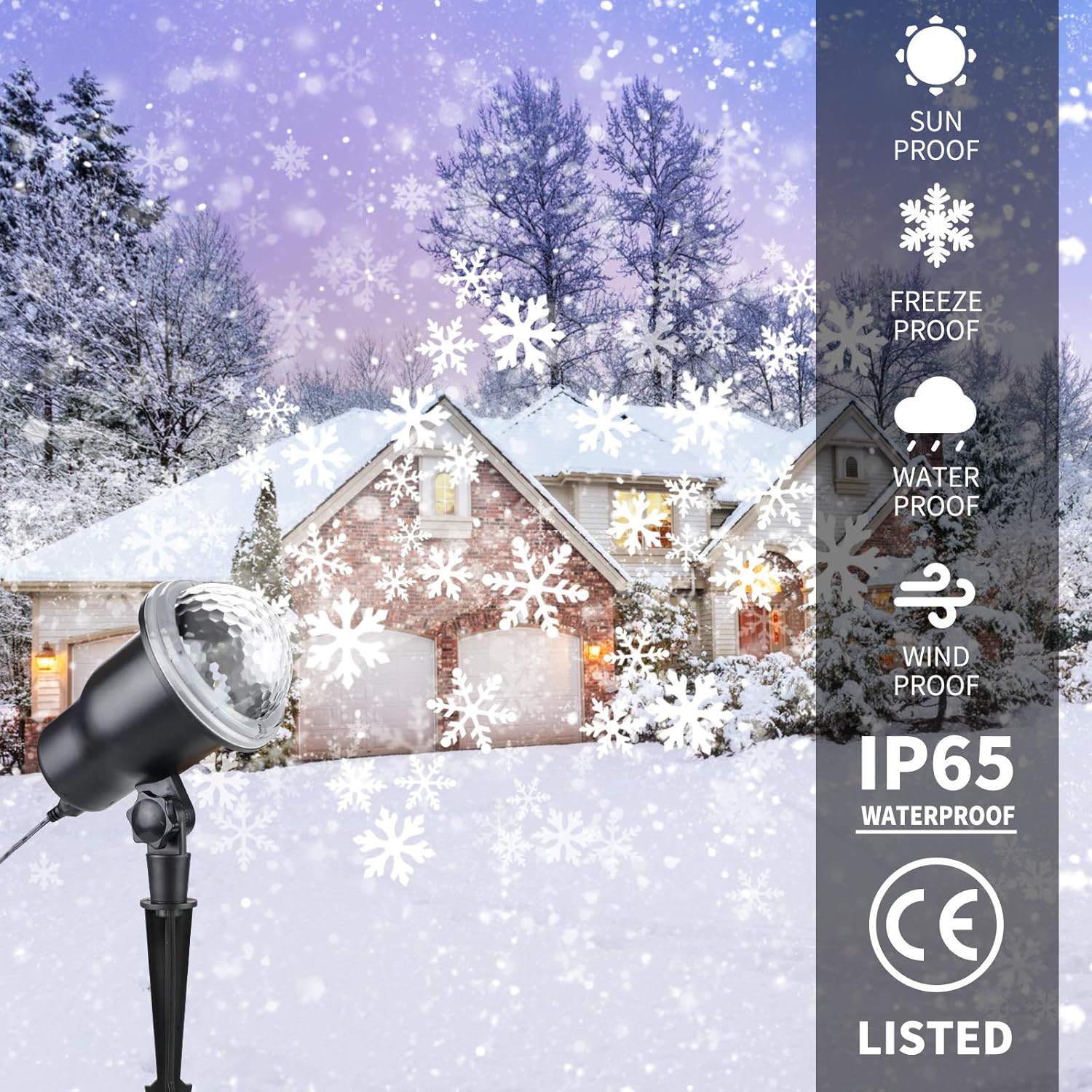 Proyector de luz de Navidad para exteriores, luces de proyector de copo de nieve para interiores, luces navideñas con control remoto, lámpara LED