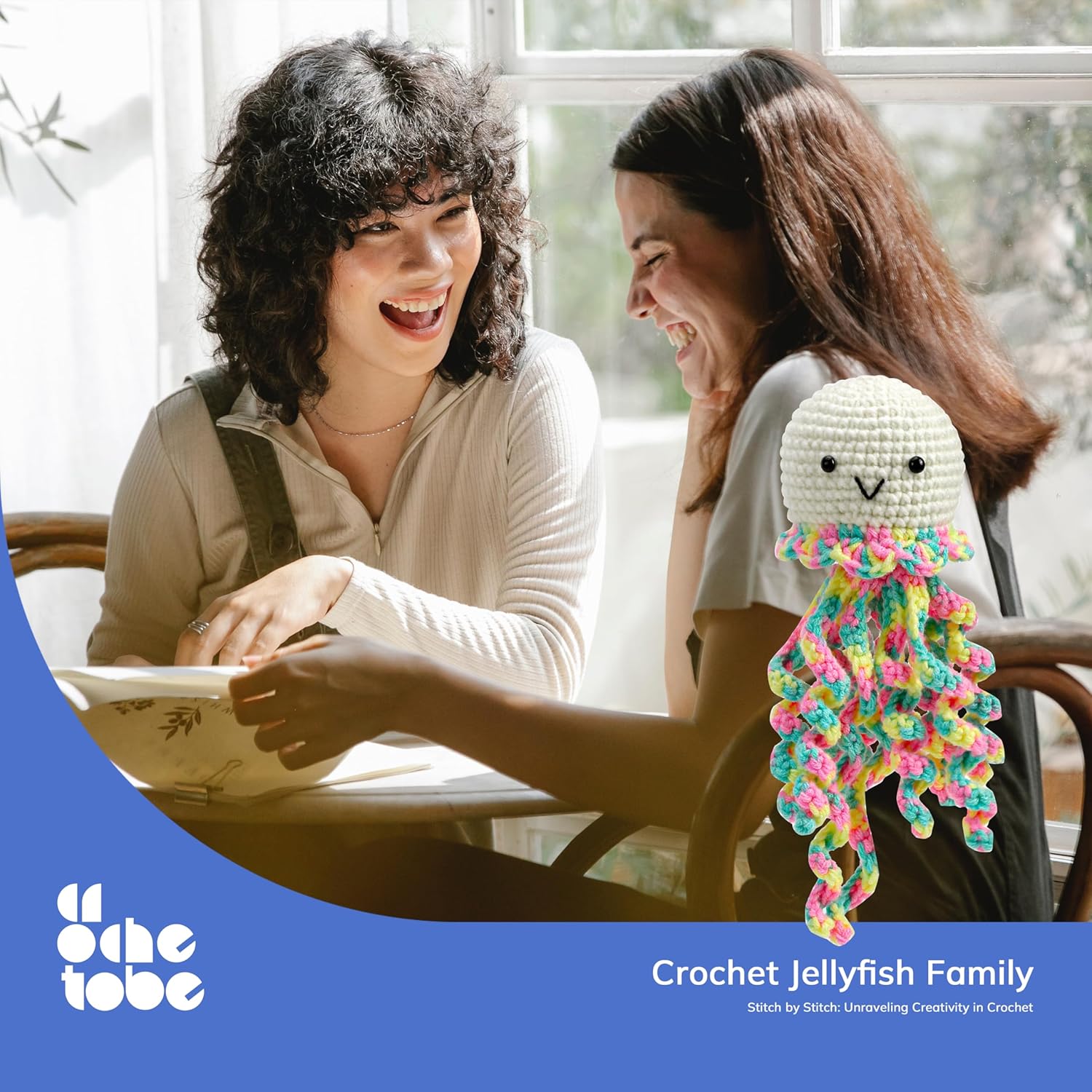 Crochetobe Kit de ganchillo para principiantes, el kit de inicio de ganchillo incluye instrucciones fáciles de seguir y tutoriales en video, kit