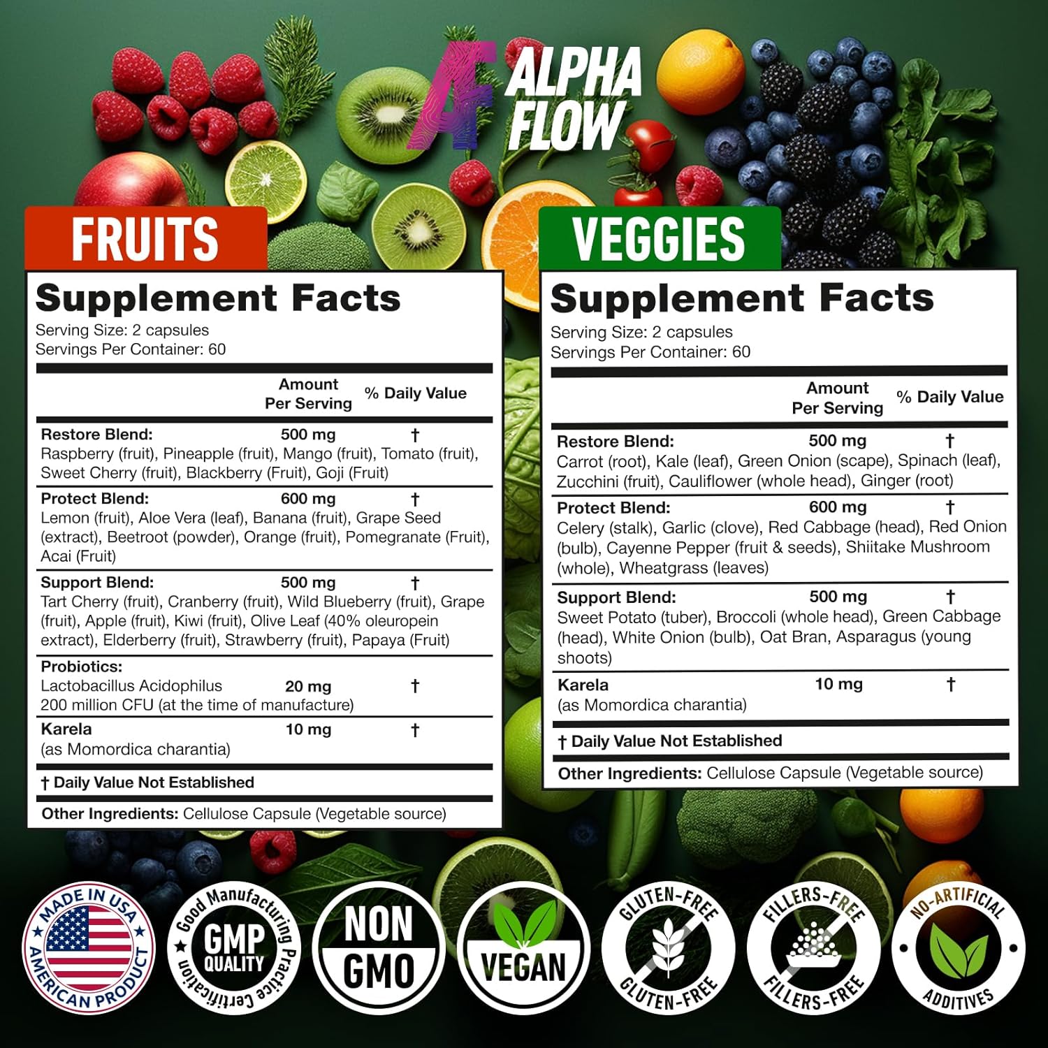 Suplemento de frutas y verduras  Boost Energy con suplementos de frutas y verduras  Suplemento de fibra para la salud intestinal + Karela  Polvo de