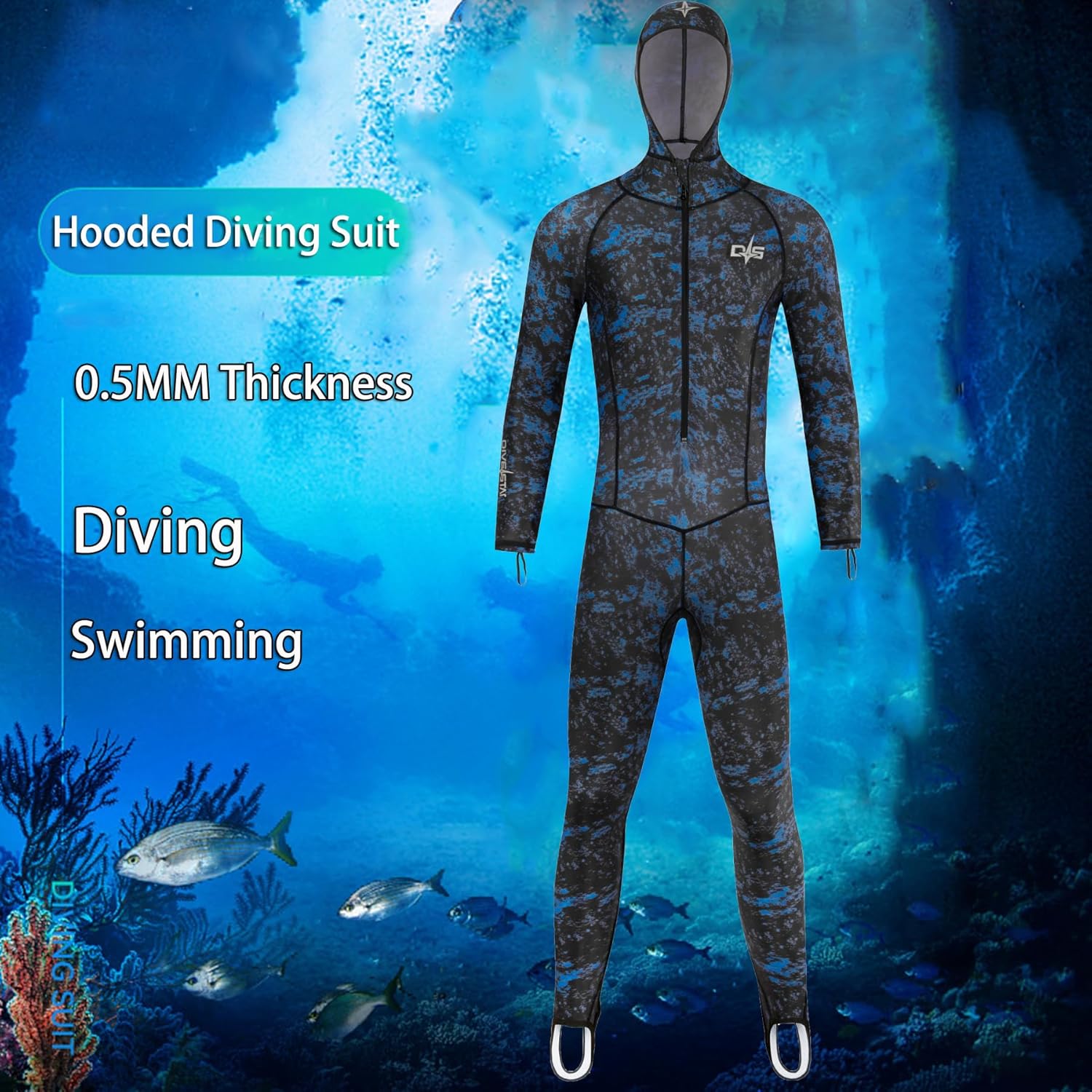 Traje de baño de licra de cuerpo completo para hombres y mujeres, traje de baño de manga larga, protección UV, surf, natación, buceo, esnórquel,